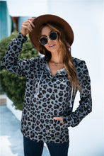 Load image into Gallery viewer, Full Size Printed Quarter-Snap Drop Shoulder Hoodie

