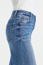 Load image into Gallery viewer, BAYEAS Full Size High Waist Button-Fly Raw Hem Wide Leg Jeans
