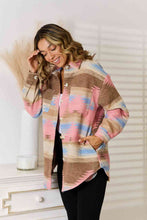 Load image into Gallery viewer, Geometric Collared Neck Button Down Jacket
