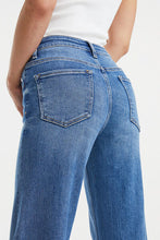Load image into Gallery viewer, BAYEAS Full Size High Waist Button-Fly Raw Hem Wide Leg Jeans
