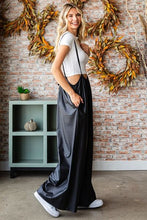 Load image into Gallery viewer, First Love Drawstring Back Spaghetti Strap Wide Leg Overall
