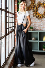 Load image into Gallery viewer, First Love Drawstring Back Spaghetti Strap Wide Leg Overall
