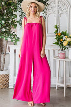 Load image into Gallery viewer, Veveret Pocketed Spaghetti Strap Wide Leg Jumpsuit
