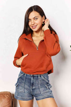 Load image into Gallery viewer, Double Take Half-Zip Long Sleeve Hoodie
