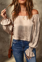 Load image into Gallery viewer, Smocked Flounce Sleeve Off-Shoulder Blouse
