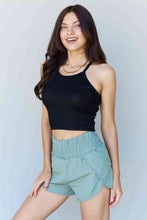 Load image into Gallery viewer, Ninexis Everyday Staple Soft Modal Short Strap Ribbed Tank Top in Black
