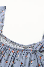 Load image into Gallery viewer, Floral Smocked Square Neck Top
