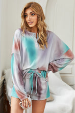 Load image into Gallery viewer, Quarter-Button Top and Drawstring Shorts Loungewear Set

