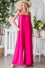 Load image into Gallery viewer, Veveret Pocketed Spaghetti Strap Wide Leg Jumpsuit
