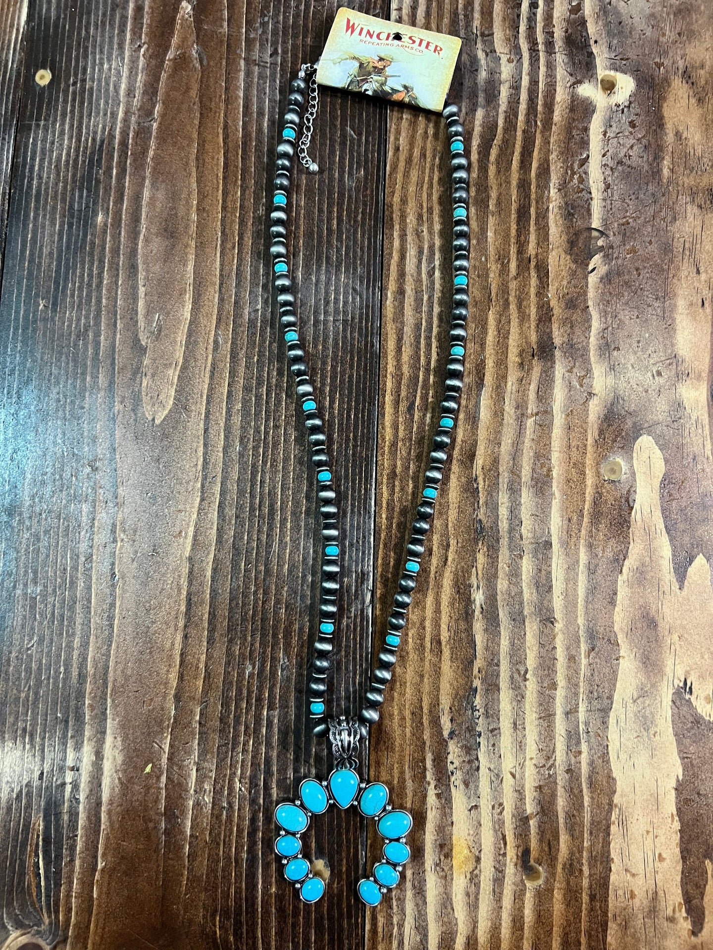 Turquoise Rockvale Naja Silver Pearl Necklace