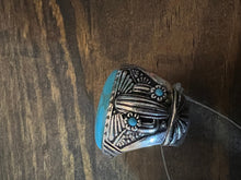 Load image into Gallery viewer, Turquoise Grand Canyon Cactus Stretchy Ring
